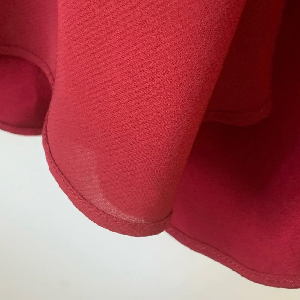 J CREW Women’s Burgundy Wrap Front Side Zipped Lined Sleeveless Tank Silk Dress